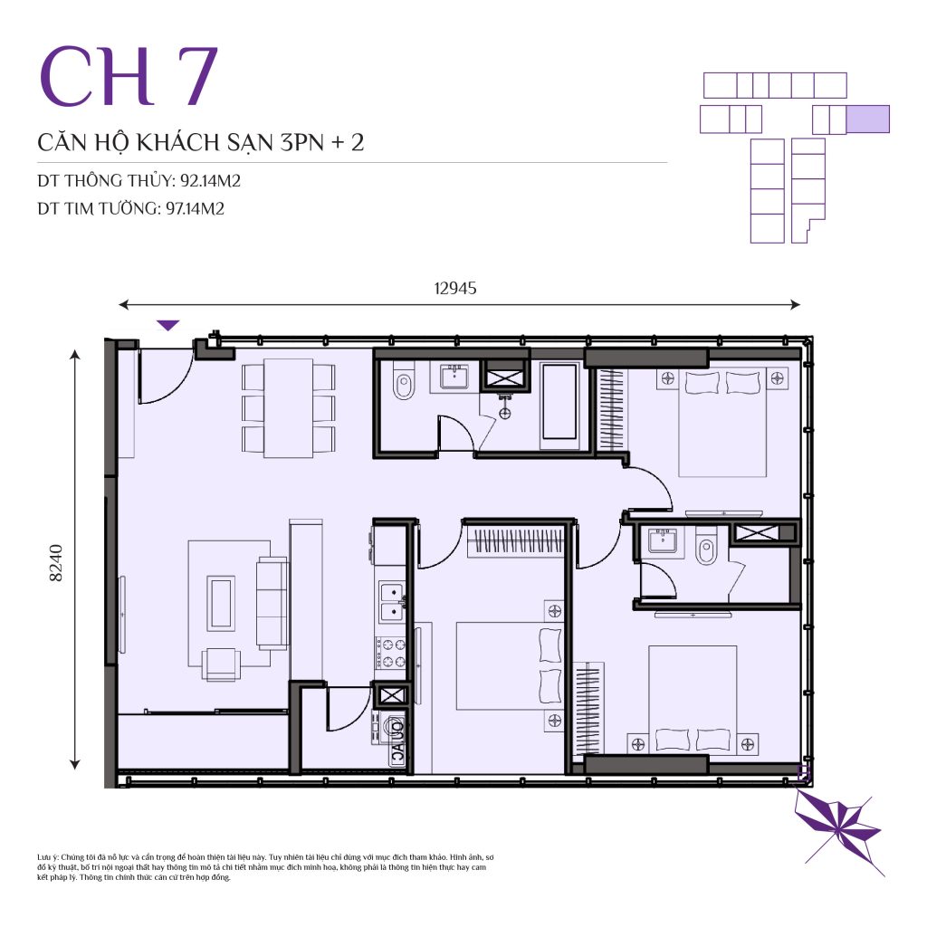 thiết kế căn hộ the ninety complex 90 đường láng