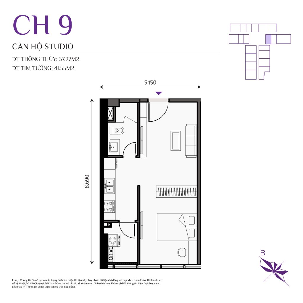 thiết kế căn hộ the ninety complex 90 đường láng