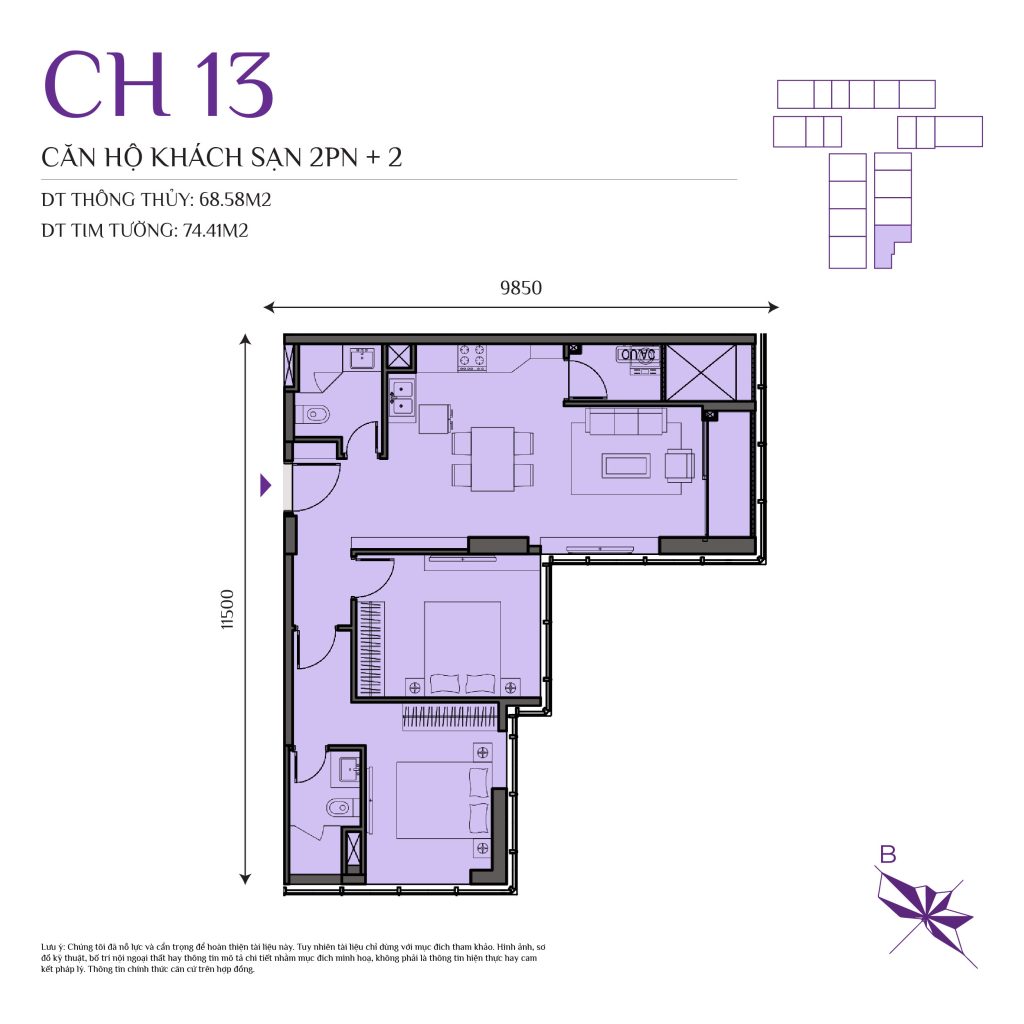 thiết kế căn hộ the ninety complex 90 đường láng