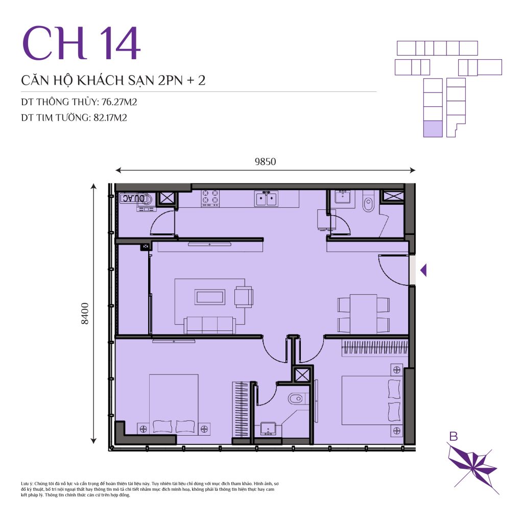 thiết kế căn hộ the ninety complex 90 đường láng