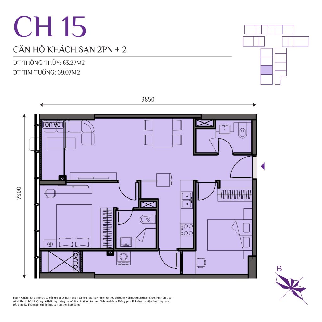 thiết kế căn hộ the ninety complex 90 đường láng